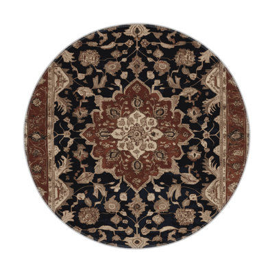 Persian Brown Indoor and Outdoor Area Rug