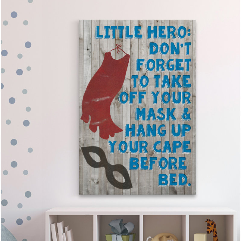 Cicely «Superhero Bedtime Rules», reproduction sur toile tendue, H 60 po x l 40po x P 1,5 po