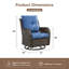 Ensemble de mobilier de jardin de luxe - 2 pièces : canapé extérieur en résine tressée résistante aux intempéries et fauteuils pivotants à dossier haut pour terrasse, jardin et piscine. Housse imperméable offerte.-92686707-92686711