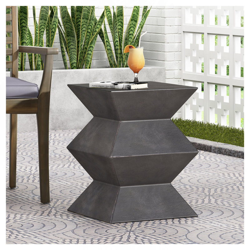 Outdoor Lightweight Concrete Side Table