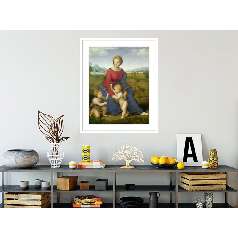 «Madonna in the Meadow» par Raphael, impression giclée encadrée, H 40,71 po x l 33,5 po
