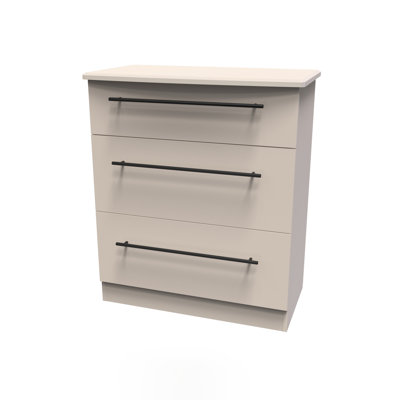 Fully Assembled Malicia 3 Drawer 76.5Cm W Chest of Drawers