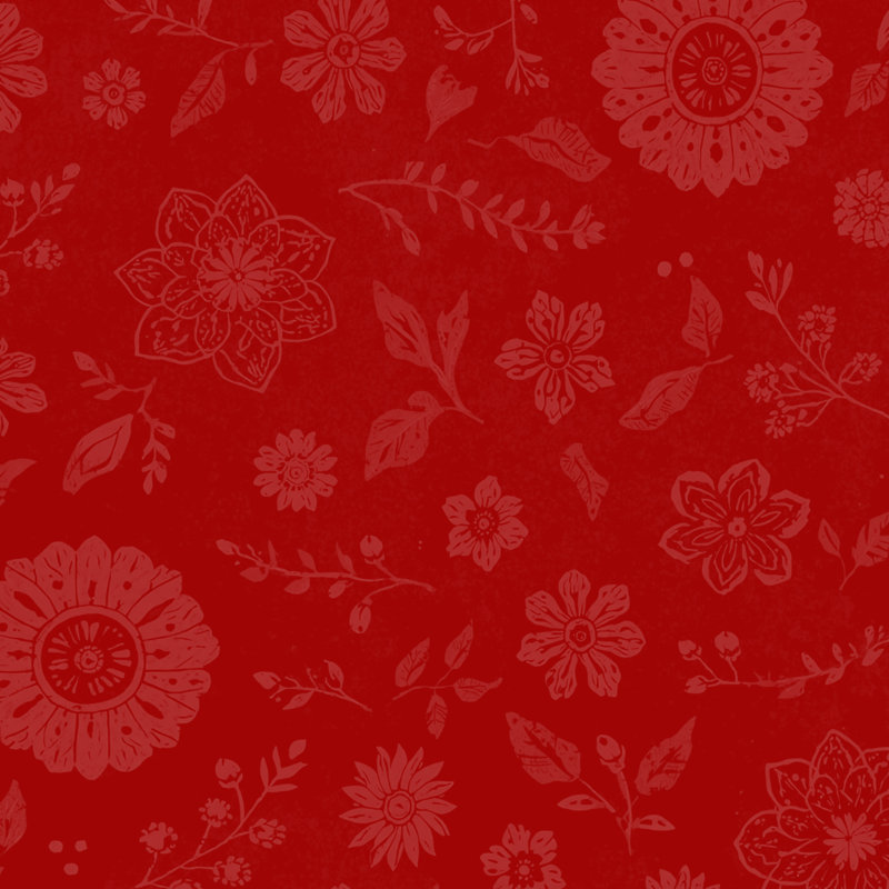 Couvertures à motifs floraux, 60 po L x 80 po H, Rouge foncé / rouge moyen