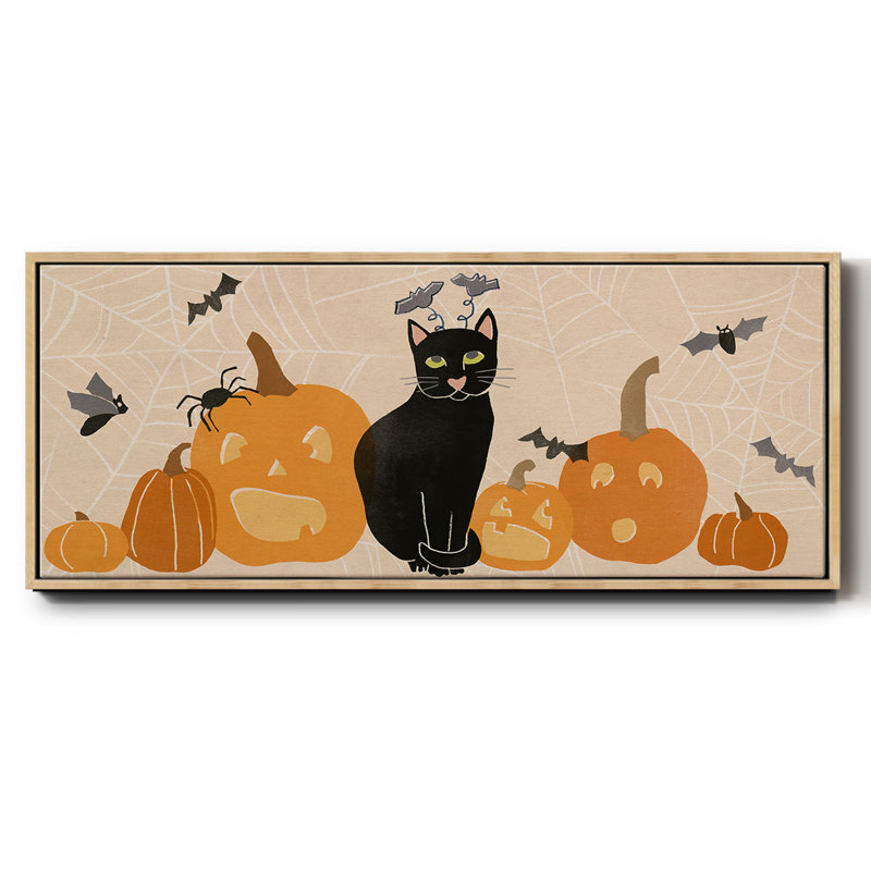 «Pumpkin Patch Cats Collection D», toile encadrée, H 12 po x l 30 po