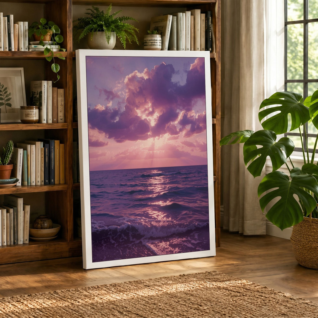 Serene Seascape at Dusk Coastal - Wrapped Canvas