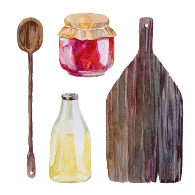 Vintage Rustic Tableware by Darumo - Wrapped Canvas Print