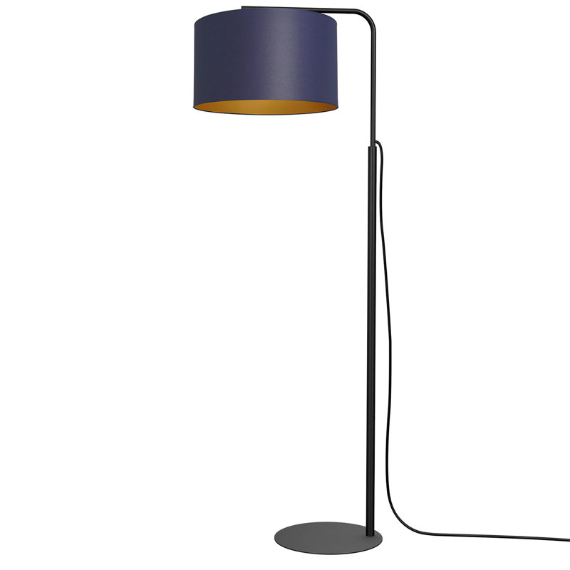 Conneautville 151cm Swing Arm Floor Lamp Set, Blue