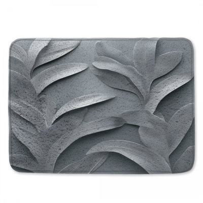Tapis de bain à texture de feuille métallique