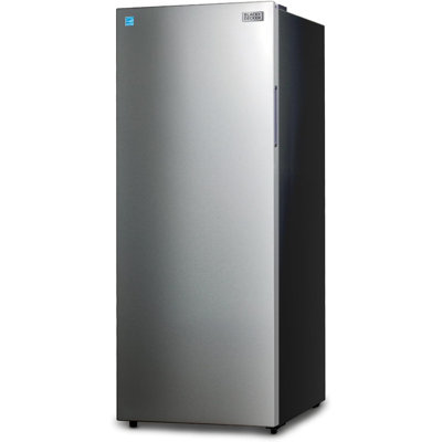 BLACK+DECKER 11 Cu. Ft. Convertible Freezer Refrigerator, Upright Freezer with Glass Shelves, Reversible Door, ENERGY STAR rated, Frost Free, BUC1100XS, Stainless Look — FIN-0000641 | Fridge.com