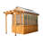 Backyard Discovery Bellerose 9' x 6' Cedar Wood and Polycarbonate Walk-In Outdoor Greenhouse Kit with Pergola