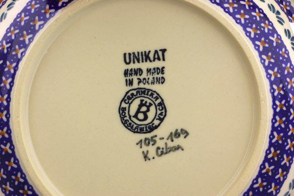 Polish Pottery Stoneware Pasta Bowl