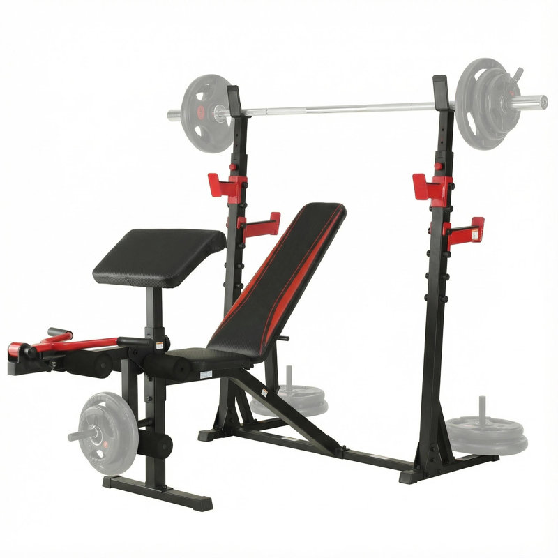 Banc de musculation professionnel réglable avec support à squat - Station de musculation multifonctionnelle