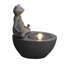 Meditating Frog Polyresin Fountain with LED Lights