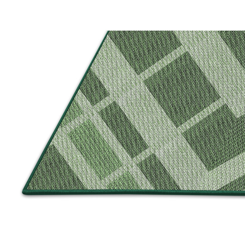 Tapis géométrique vert mer, Rectangle 8 pi x 10 pi