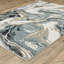 Tapis bleu / ivoire Maline-518740825