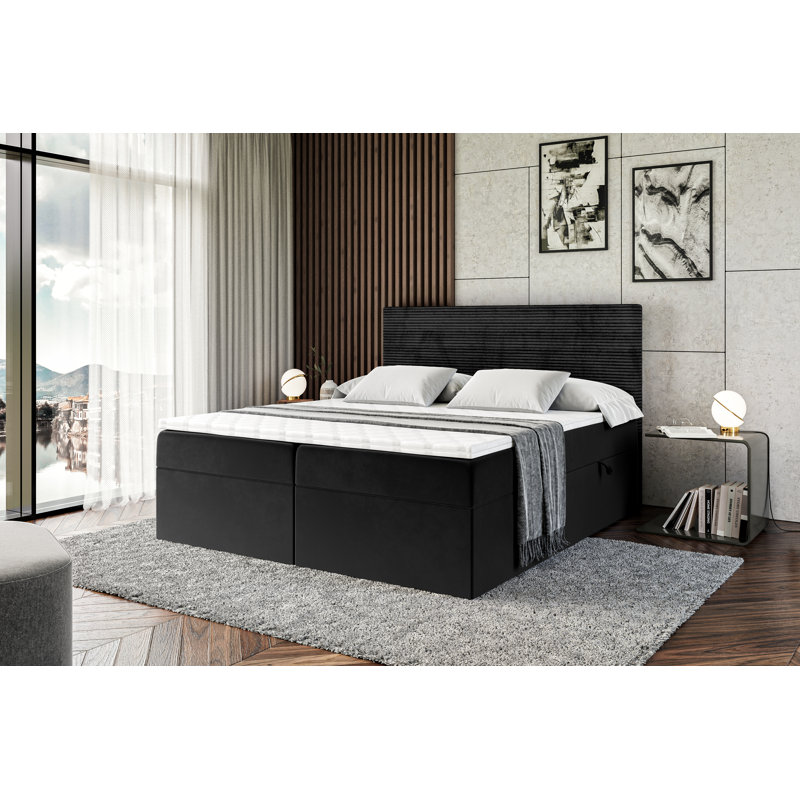 Bed, Black, 140 x 200cm