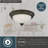 Humayraa Glass LED Flush Mount-704570305