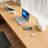 Modern Versatile Solid Wood Desks with a Bookshelf-1571981400