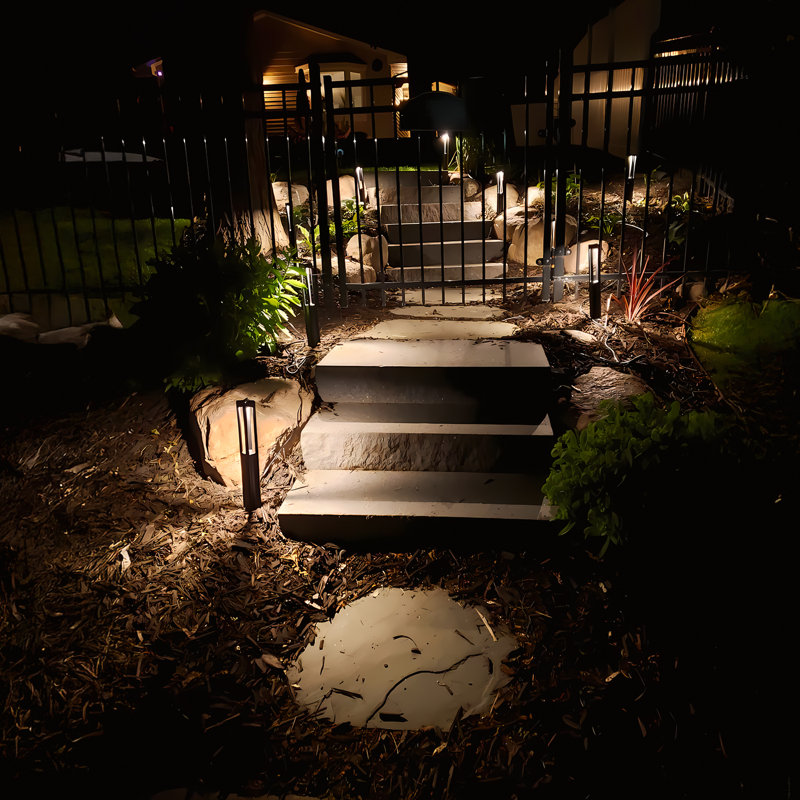 5CCT LED Path Light, 12-24V AC/DC Low Voltage Landscape Lighting, Black Finish, 5CCT
