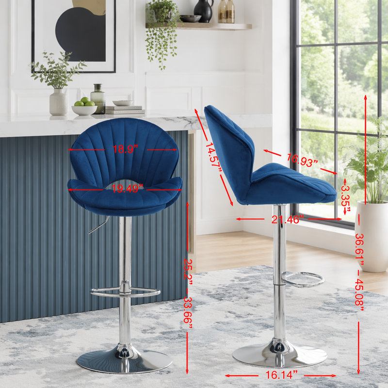 Ensemble de tabourets de bar réglables avec dossier et repose-pieds