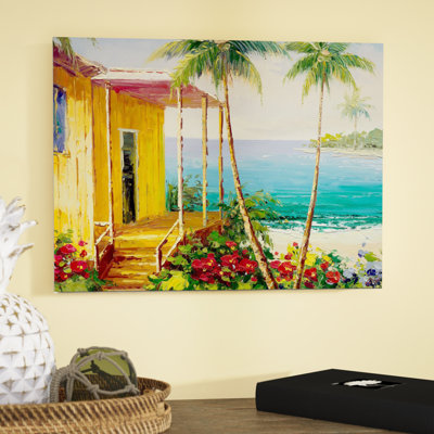 'Palm Harbour' Painting Print on Wrapped Canvas