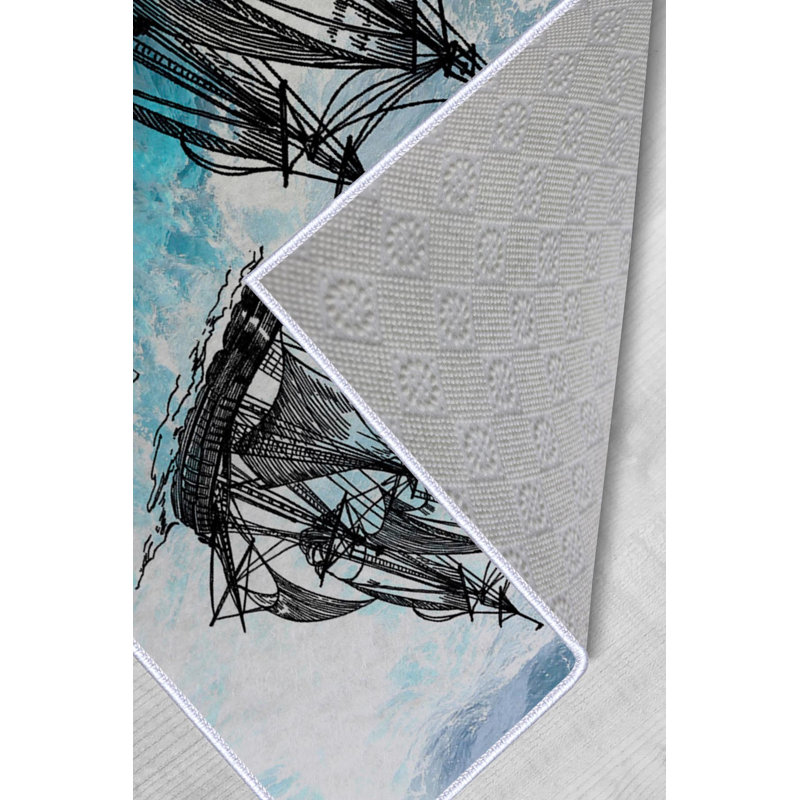 Luxurious Woven Carpet (2 ft x 3.3 ft), 100% Polyester, 0.3 in Pile Height | Antibacterial, Non-Slip Underside, 3D Digital Printing | Machine Washable, Ideal for Living Rooms & Bedrooms – Easy Care & Stylish Design