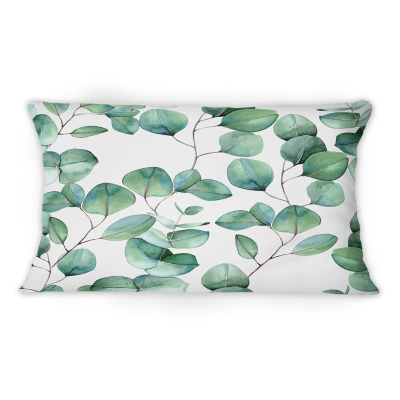 Branche d'eucalyptus sur fond blanc II - imprimé tropical 1