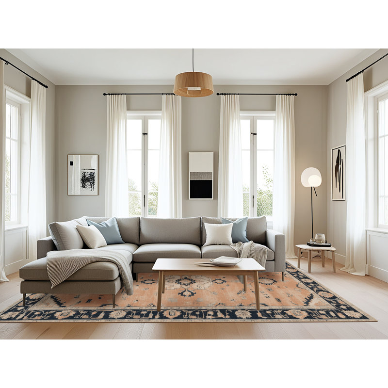 Tapis brun lavable à la machine, Rectangulaire 8 pi x 12 pi