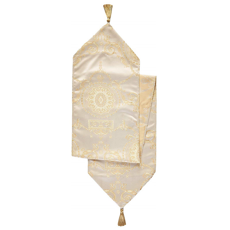Bloch Table Runner, Beige, 70" W x 13" L
