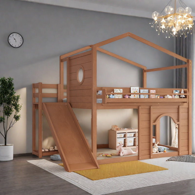 Lits doubles multifonctionnels avec rangement, loft en bois aggloméré pour la maison