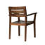 2 chaises de salle à manger en bois brun foncé pour la cour, la piscine, le jardin et l'extérieur 2