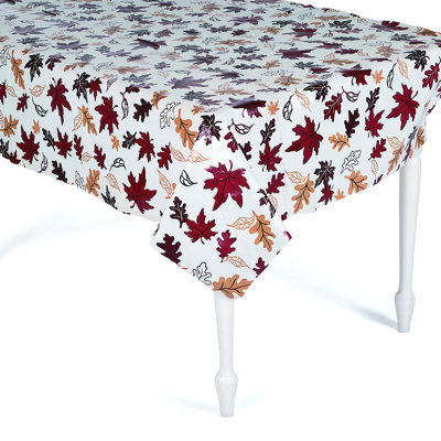 Fall Leaves Basic Plastic Disposable Tablecloth