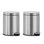 Stainless Steel Step On Kitchen Trash Can, 4 Gallon Compact Garbage Bin with Lid for Kitchen, Bathroom, Bedroom and Office Use