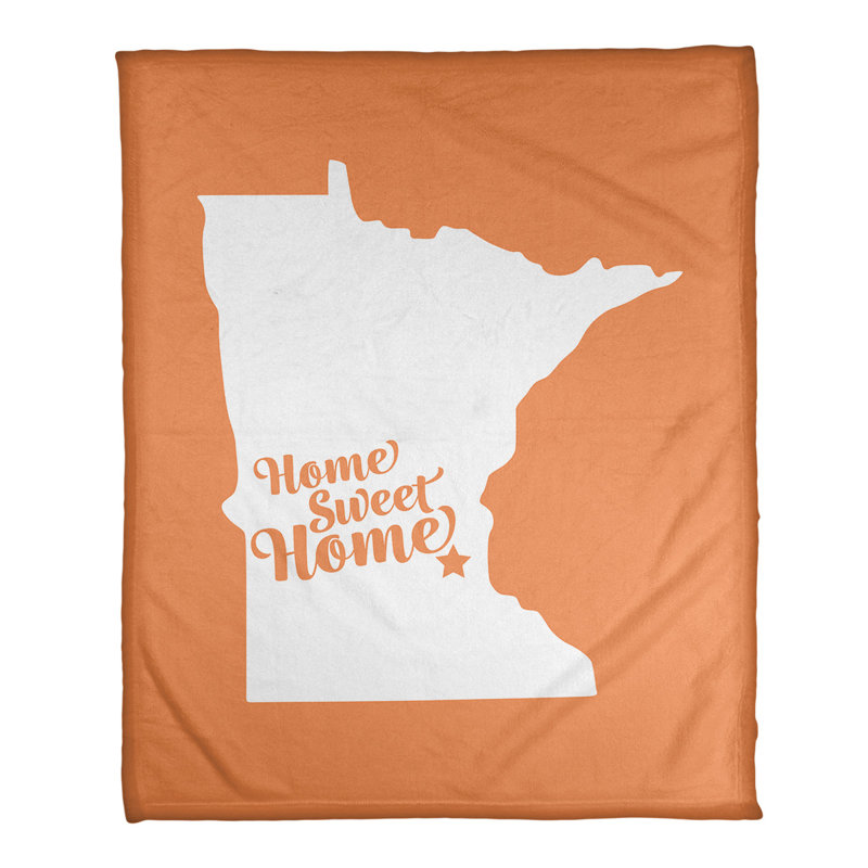 Jeté en polaires pour minneapolis home, l 52,5 po x L 62,5 po, Orange