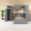 Lit mezzanine simple peu encombrant, en bois massif, de style moderne, pour un usage familial et domestique