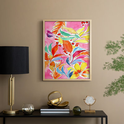 Manic Botanical II, reproduction encadrée - bois massif