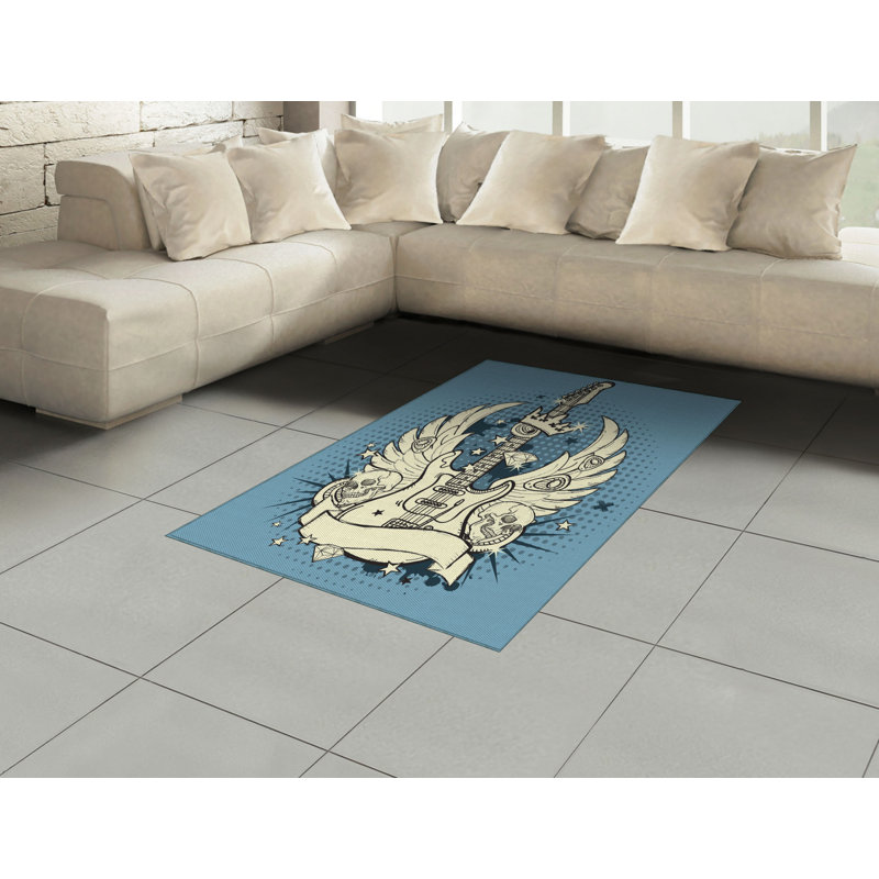 Tapis décoratif en fibre de polyester à haute densité, Rectangle— 4 pi x 5 pi 8 po