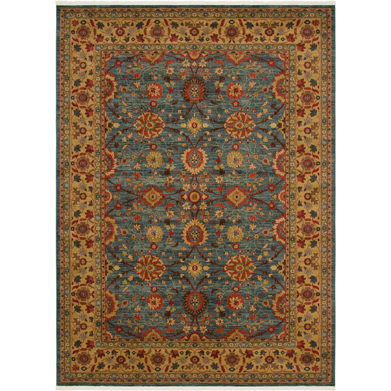 Tapis à motif oriental orange Stirling, Rectangle 9 pi x 12 pi