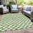 Machine Washable Indoor/Outdoor Xhevrie Green Rug-1774251949