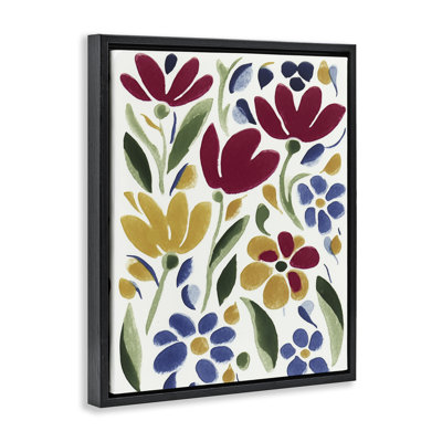 Cadre flottant fleurs primaires, conception par Annabelle Hall