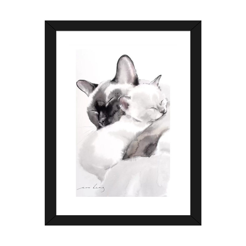 «Togetherness II» par Soo Beng Lim - reproduction d'art textuel, Papier encadré noir, H 24 po x l 16 po x P 1 po