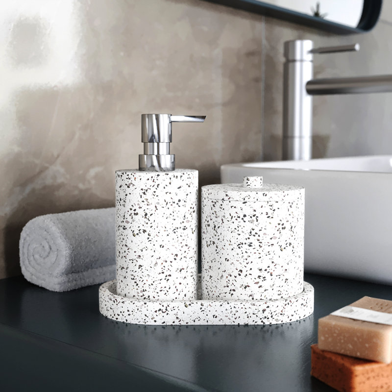 Ensemble d'accessoires de salle de bain mosaïque en verre