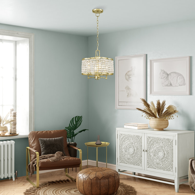 Belisle 4 - Light Gold Unique/Statement Pendant, Winter Gold