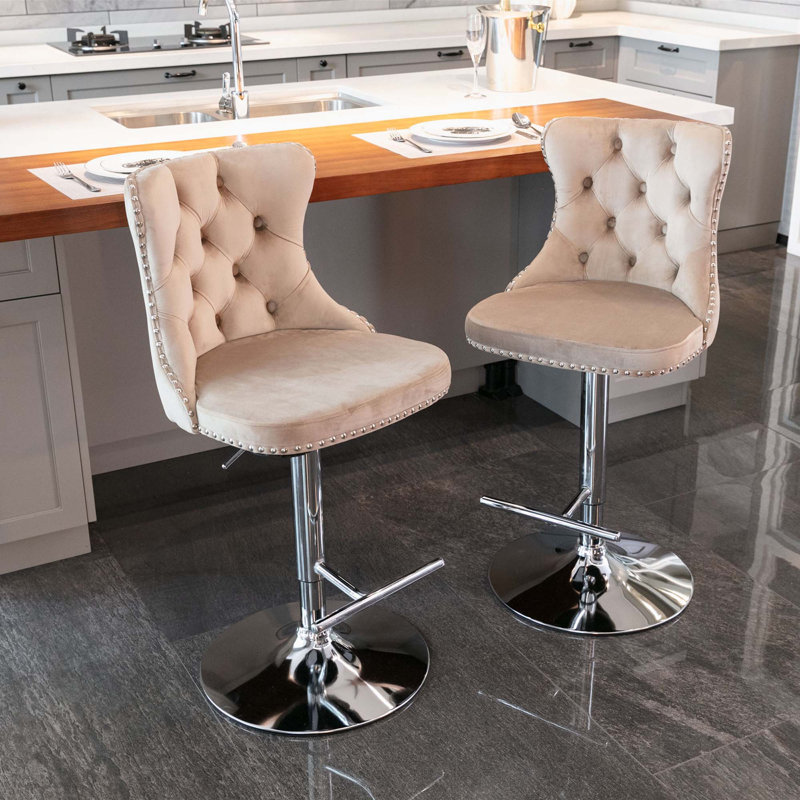 Karym Swivel Upholstered Counter Stool, WRES8970, WRES8970