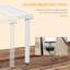 Square Metal Outdoor Side Table With Umbrella Hole , 51cm W 51cm D