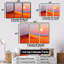 «Orange Sunset In The Sahara - Desserts», ensemble d'art mural-107199604-107199607