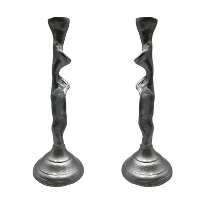 13.5" H Aluminum Taper Candlestick