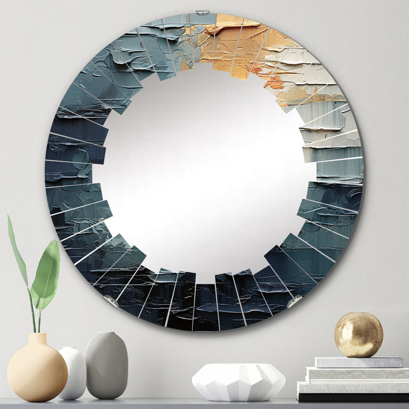 Fringilla - Miroir mural rond Pluto, 24 po x 24 po