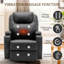 Fauteuil inclinable électrique Power Lift avec massage et chaleur pour personnes âgées avec poches latérales et 2 porte-gobelets-1302958329
