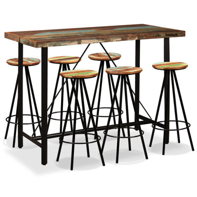 Aerial 6 -Person Solid Wood Dining Set